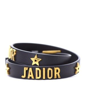 ⭐️CHRISTIAN DIOR⭐️Star J'Adior Blue Calfskin Double Bracelet
